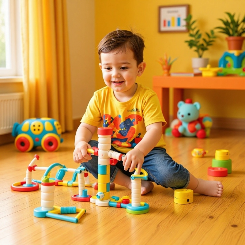 Top Selling Educational Toy Soft DIY ABS Blocks Creative Stem Learning Construction Model for Toddlers Baby Toy Building Block Magnetic Telescopic Rods
