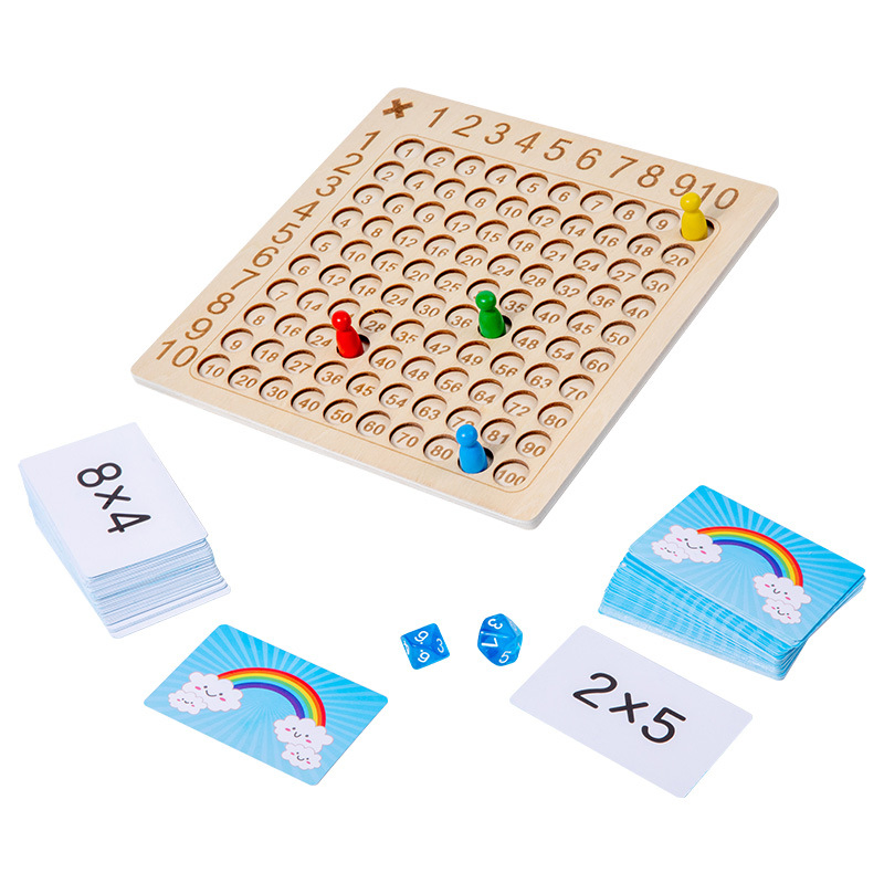 Kids Educational Math Multiplication Board Fun Learning Puzzle Toy