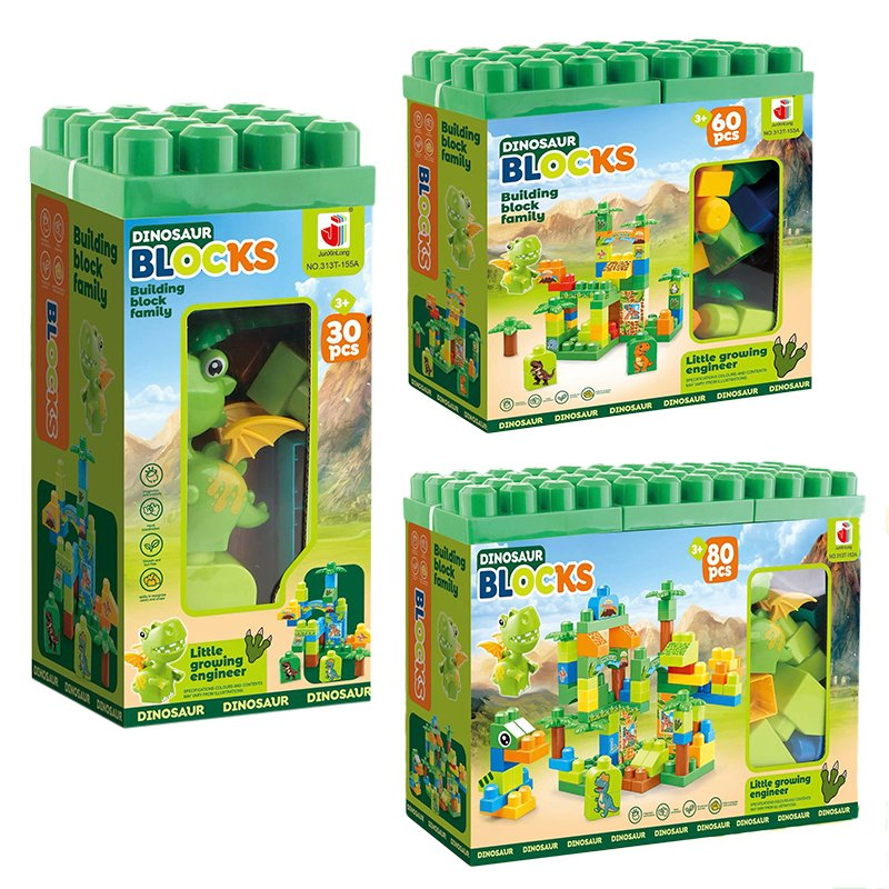 Xinbo Big Plastic DIY Construction Mega Dinosaur Building Block Educational Toy Sets Bloks First Builders Toddler Blocks Toys Set