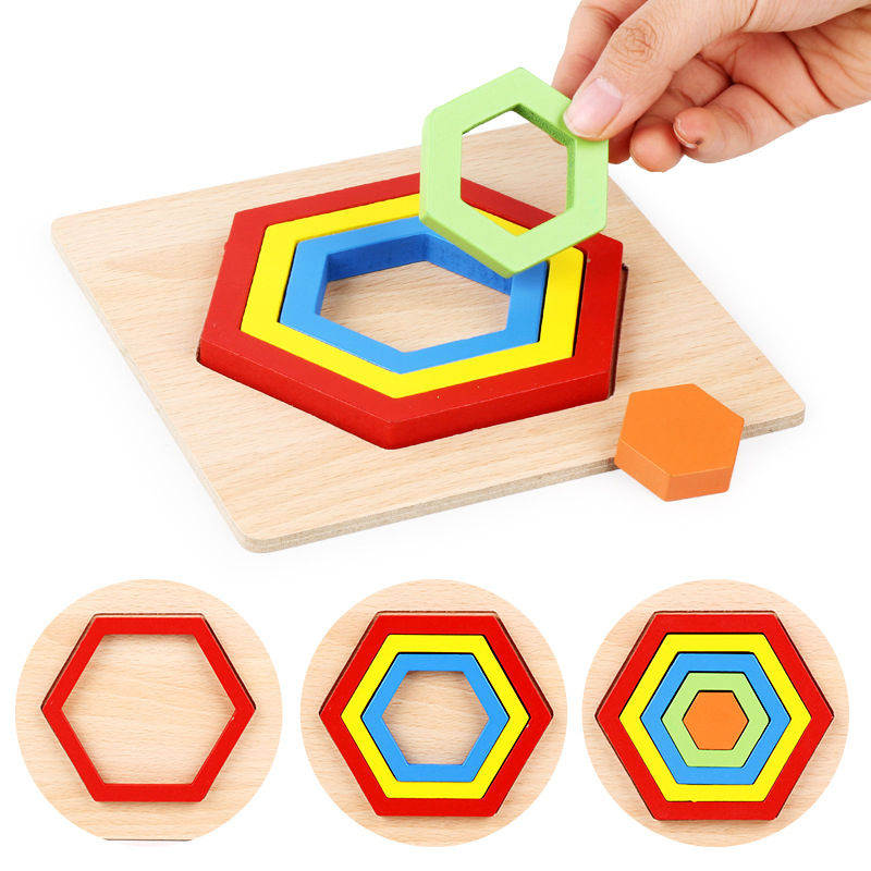 Explosion Children's Puzzles Wooden Toys Shape Classification Puzzle Puzzle Toys