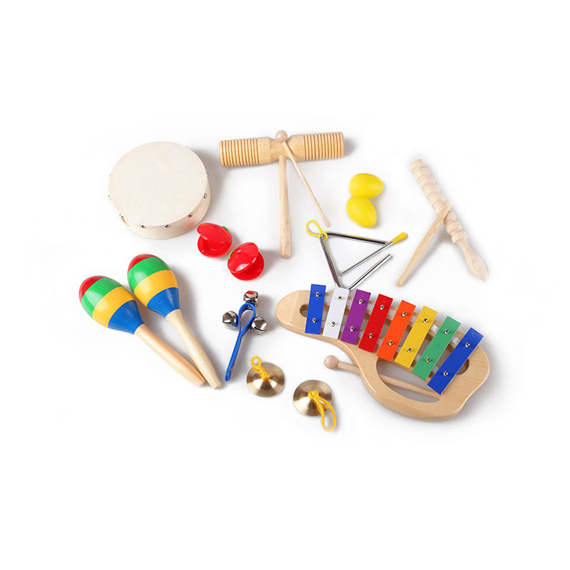 Kids Wooden Children Educational Bass Guitar Baby String Percussion Block Intellectual Educational DIY Intelligent Learning Model Musical Instruments Toys