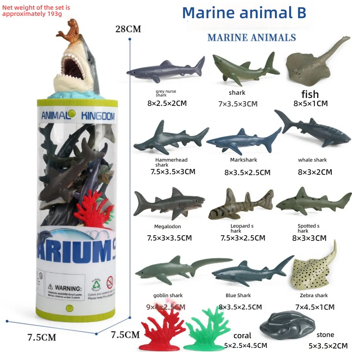 Educational Montessori Dinosaur Marine Animal Model Set Plastic Wholesale Children Kids Baby Ocean Creature Toy