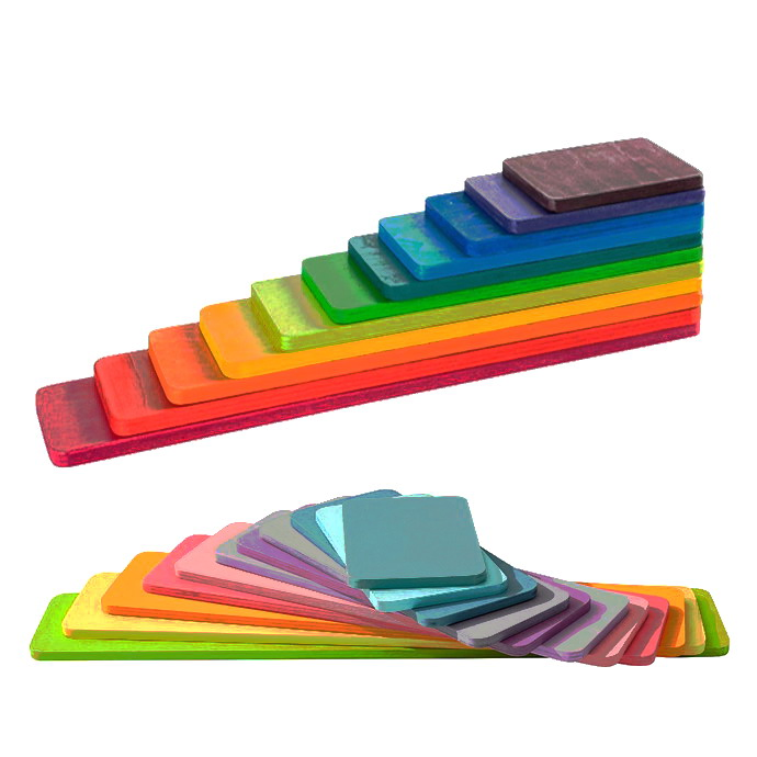 Mini Early Learning Educational Rainbow Boards Building Blocks Toys for Kids Children