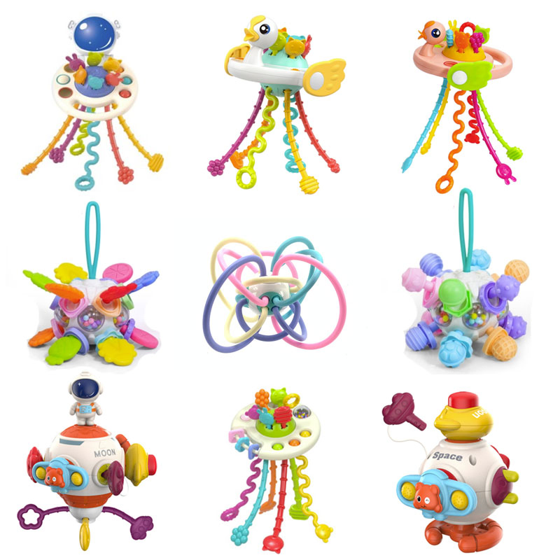 Wholesale Soft Silicone Teething Sensory Educational Montessori Baby Toddler Kids Plastic Toy