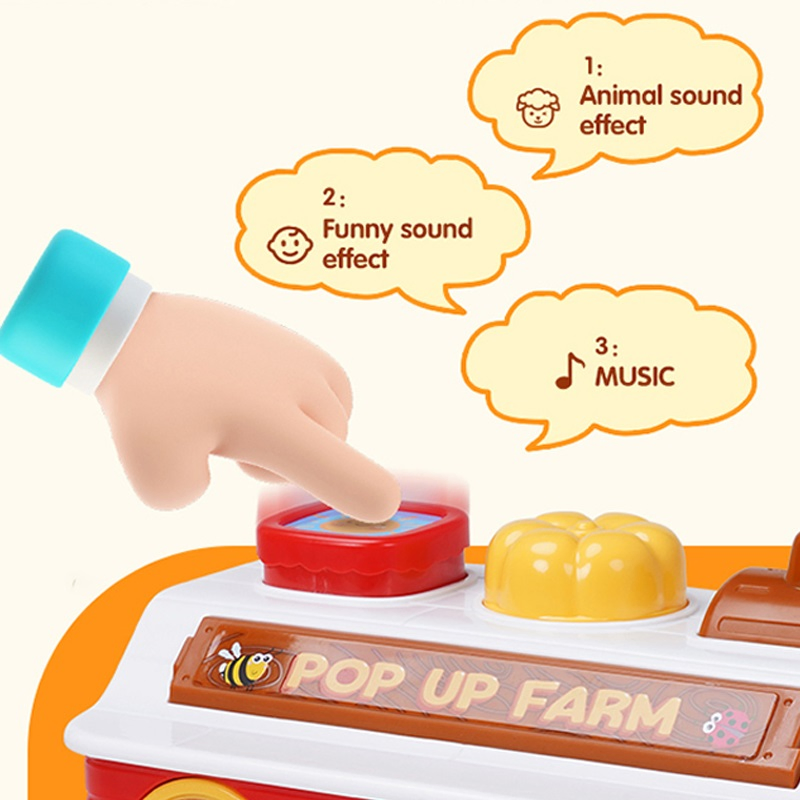 Hand Eye Coordination Plastic Catapult Baby Musical Keyboard Toys China Wholesale and Baby Products with Rubber Animals