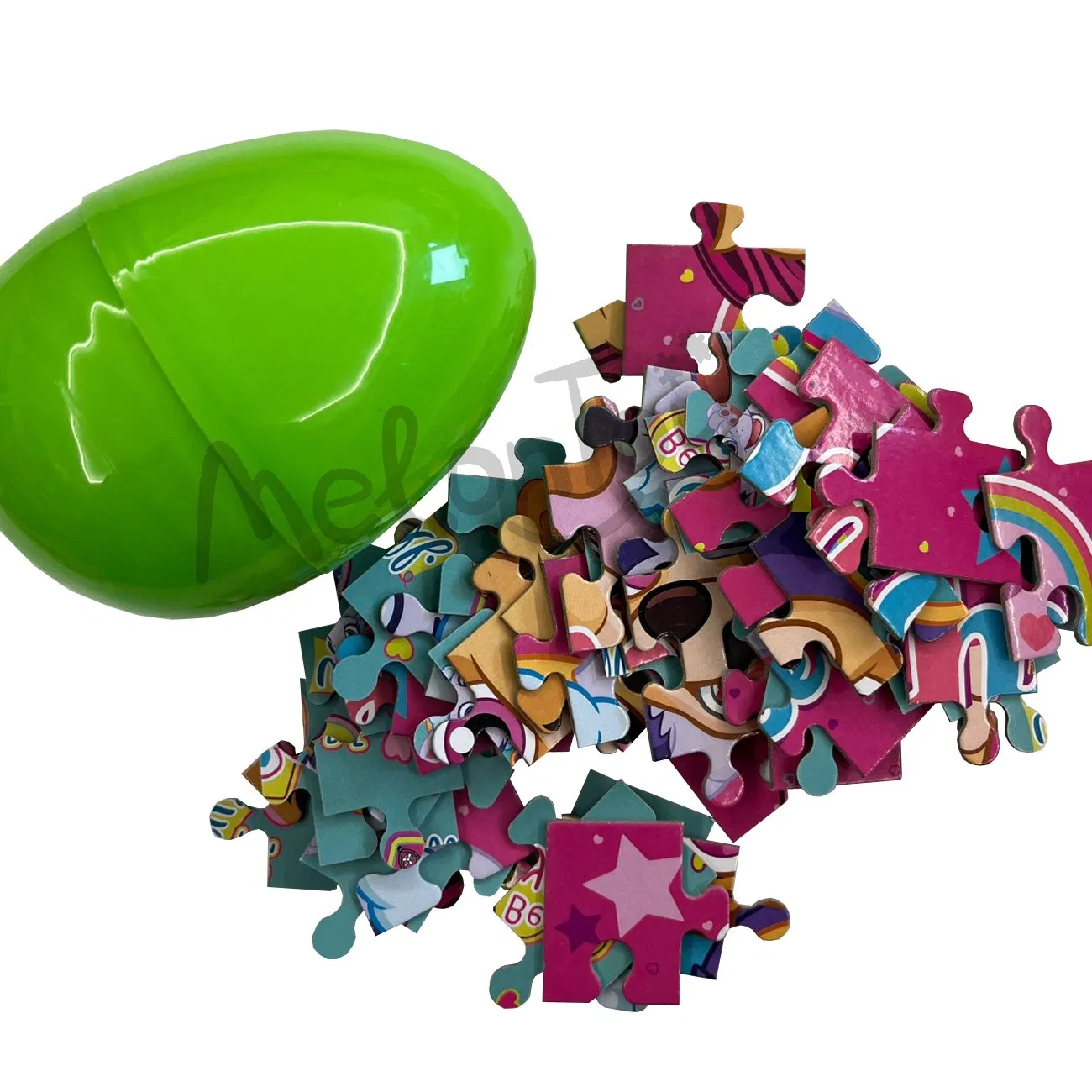 Parent-Child Interactive Game DIY Egg Shape Jigsaw Puzzle Double Printing Puzzle Christmas Gifts Kids Educational Paper Puzzle Game Toys