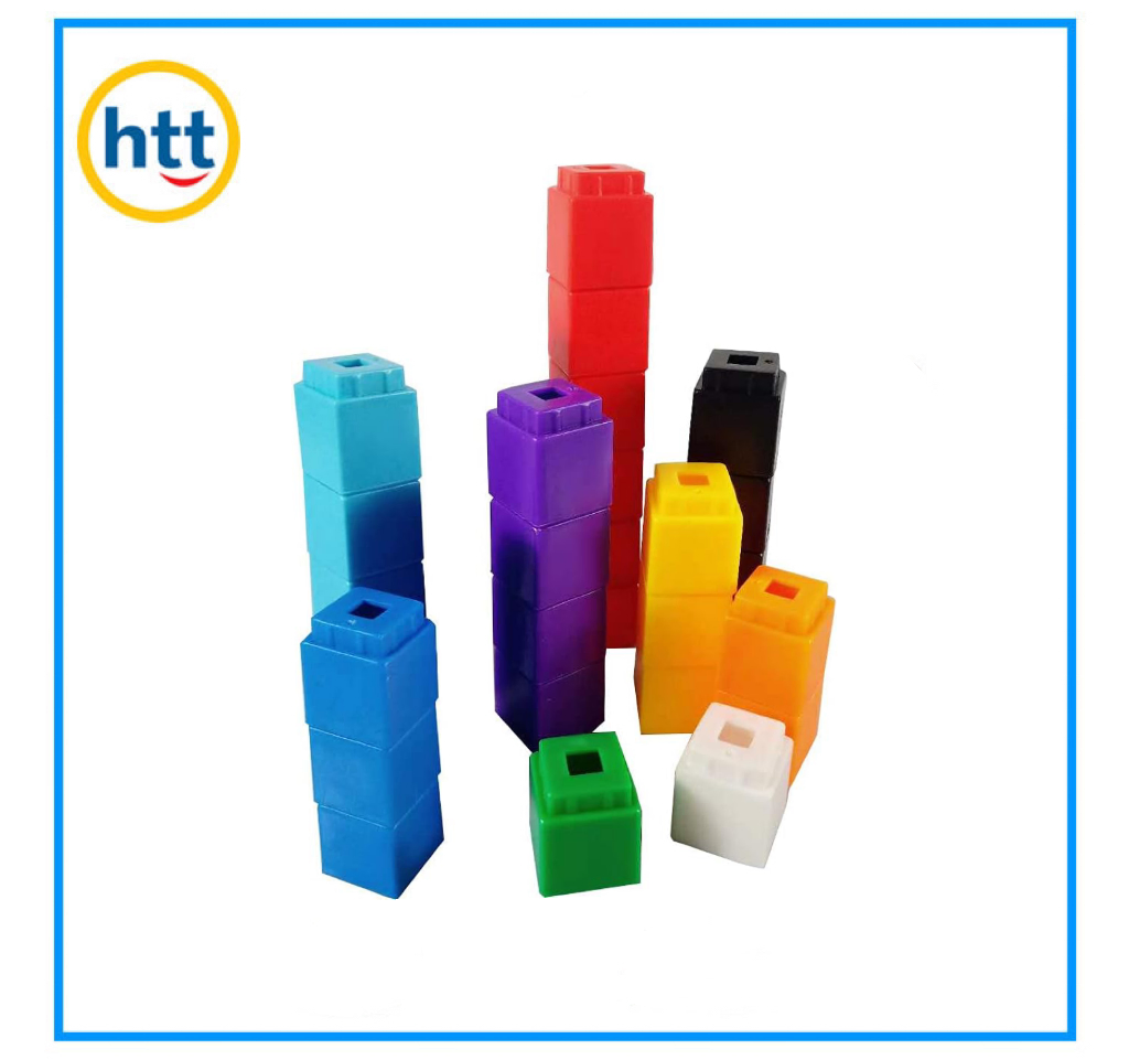 100PCS Rainbow Counting Cubes in 10 Colors, Colorful Math Cubes, Classroom Preschool Learning Counting Toys