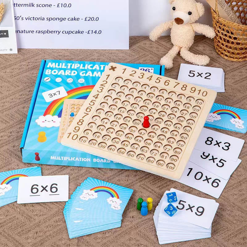 Kids Educational Math Multiplication Board Fun Learning Puzzle Toy