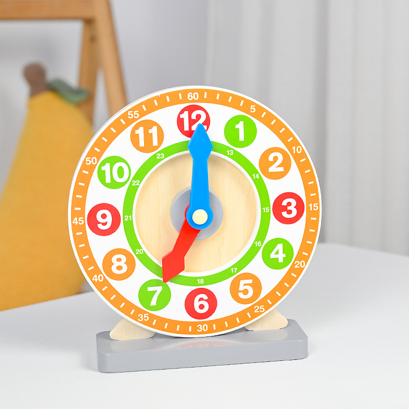 New Design Colorful Number Shape Sorter Clock Educational Toy