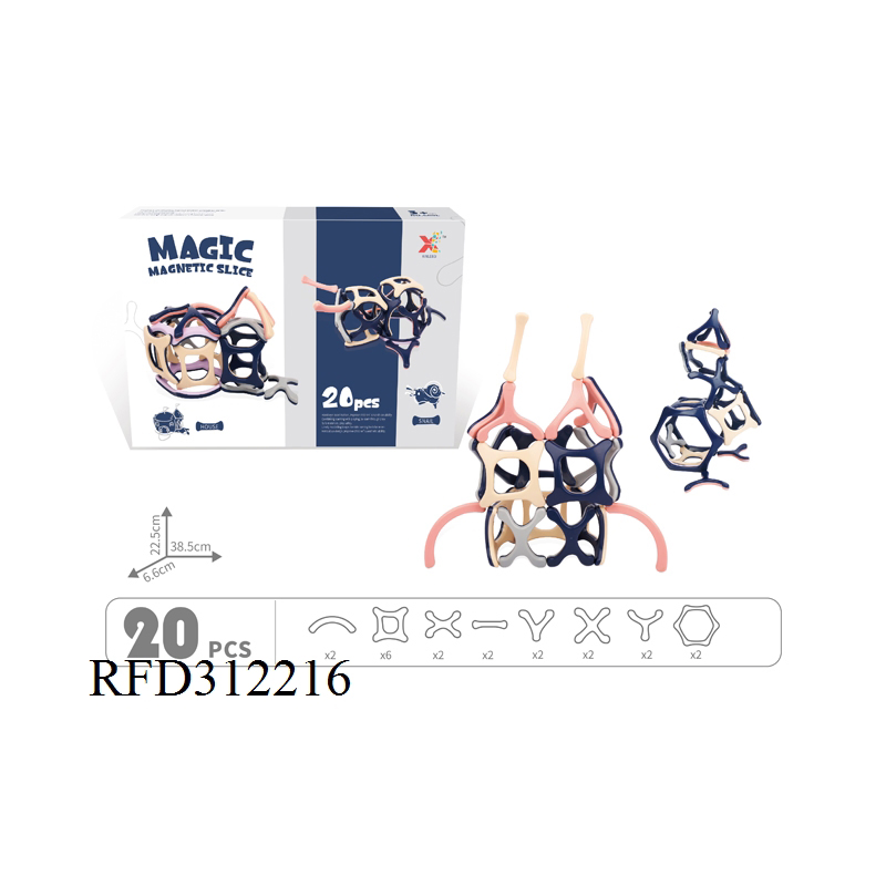 Educational Plastic Building Magnetic Block Set