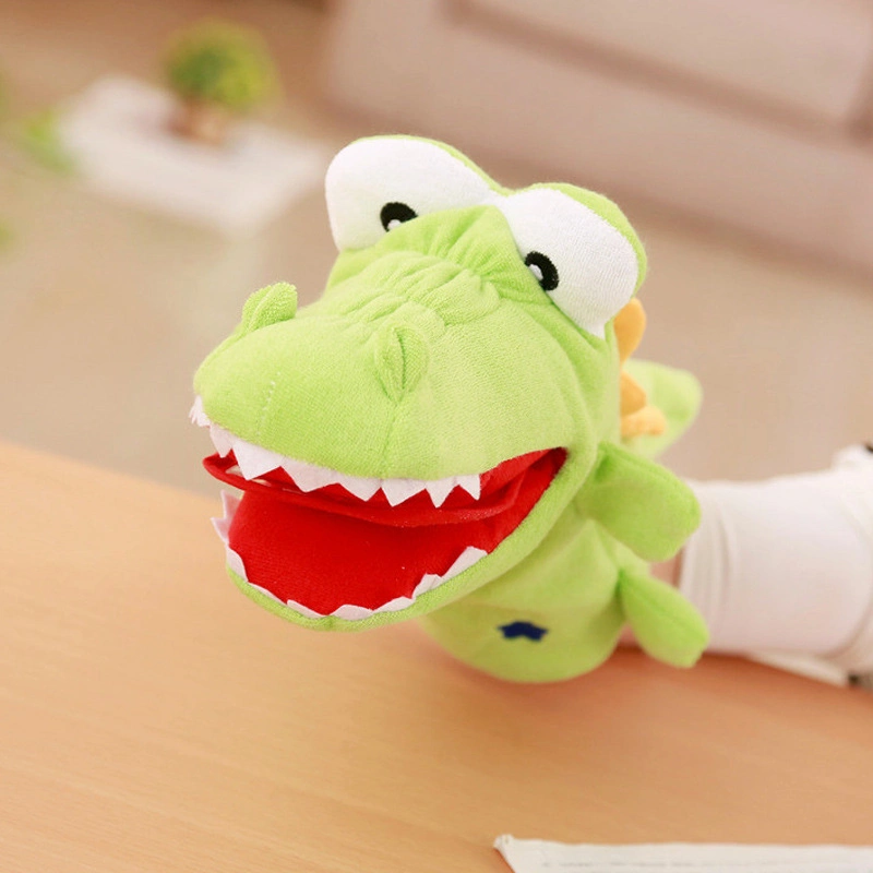 38cm Cute Shark Crocodile Plush Hand Puppet Toy Baby Storytelling Appeasement Doll Shark Plush Hand Puppet Drama Performance Toy
