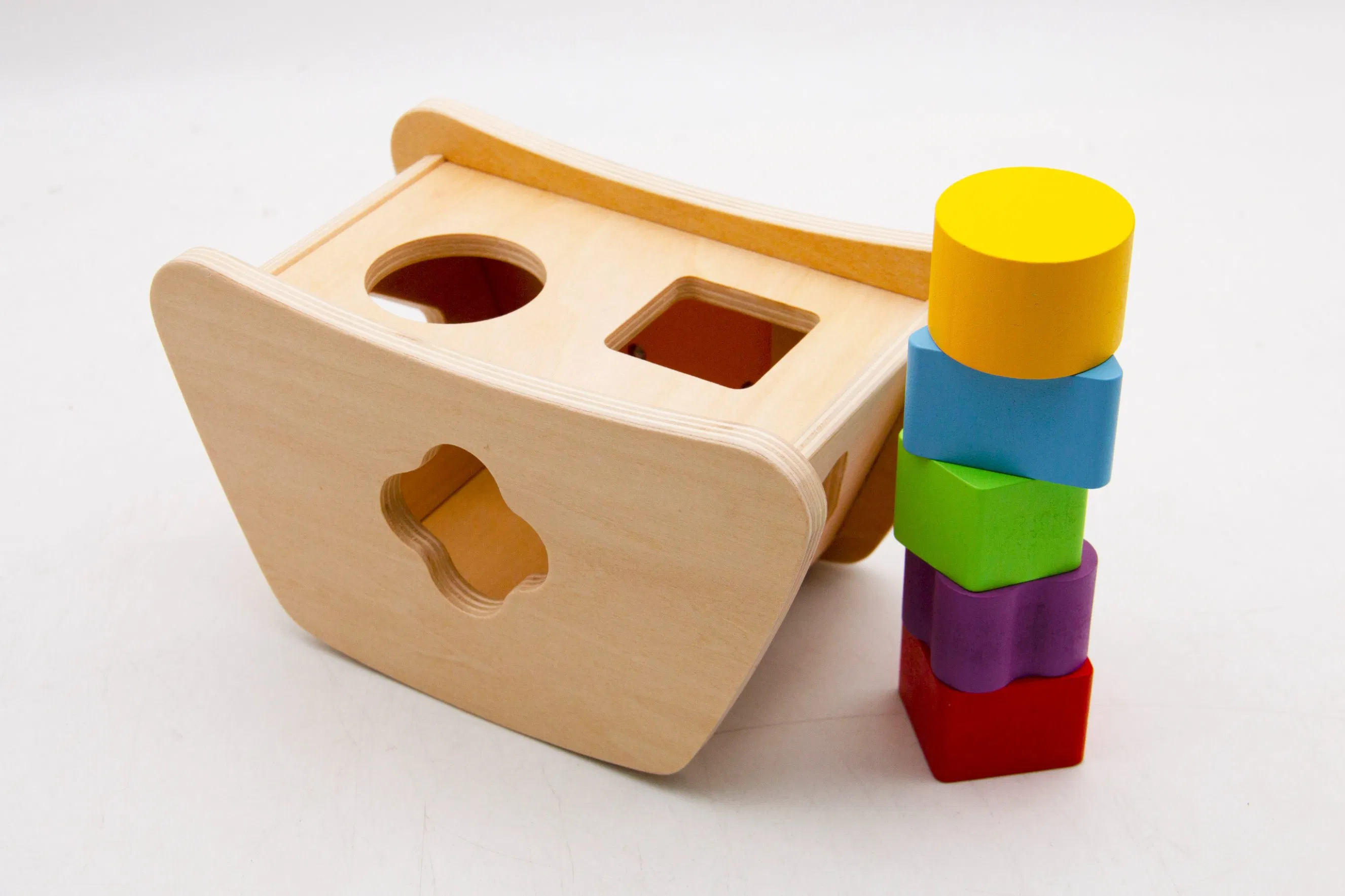 Wooden Toys Colorful Boat Shape Sorter for Kids