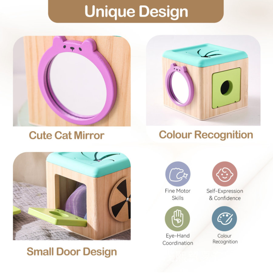 Montessori Educational Toy Natural Wooden Collection for Toddler Cognitive Development