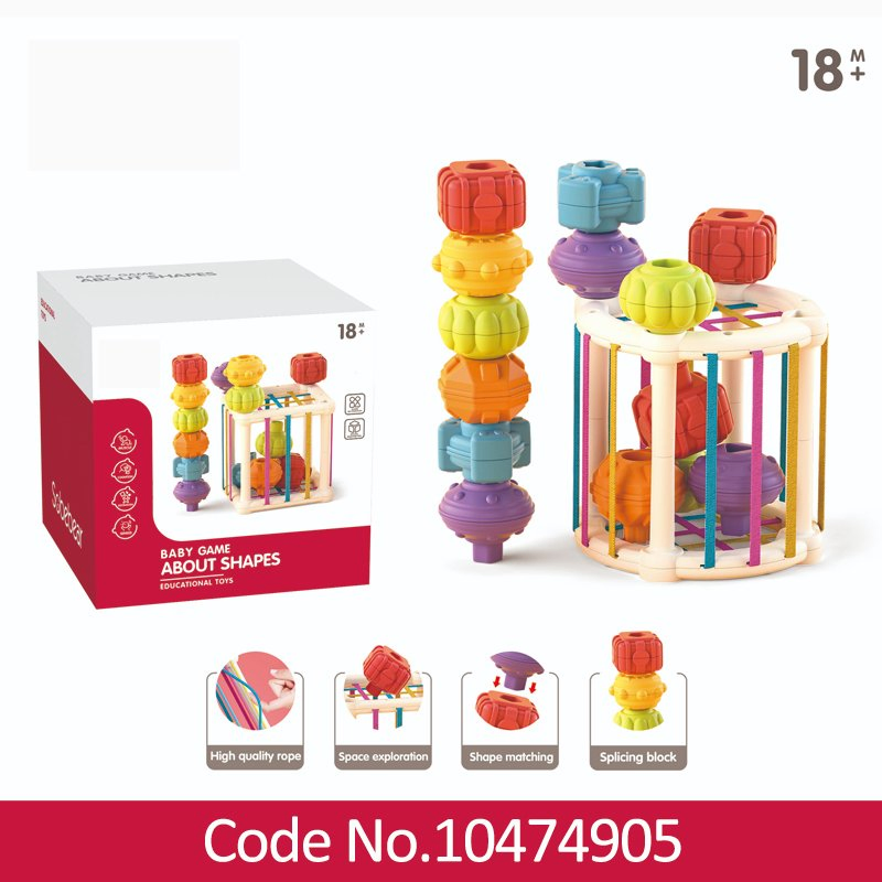 Montessori Toys for 1 Year Old, Baby Sorter Toy Colorful Cube and Multi Sensory Shape, Toddler Educational Learning Toys