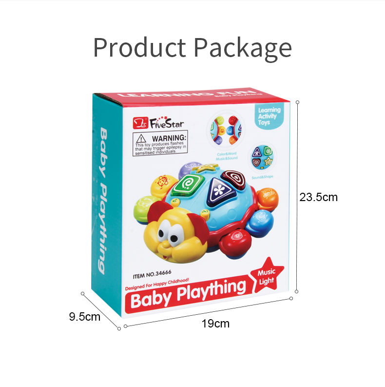 Juguete Wholesale Infant Toys Educational Learning Baby Early Musical Music Animal Electric Universal Beetle Baby Animal Musical Toy