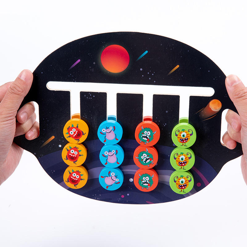 Zq Wooden Early Education Toys Four-Color Animal Puzzle Memory Chess Logical Thinking Training Toy for Children