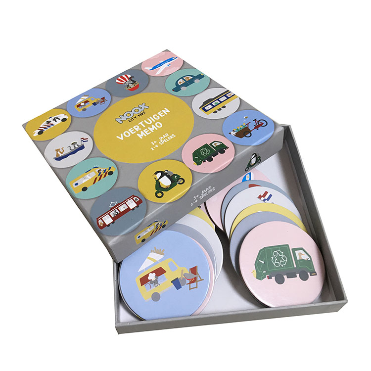 Custom Jigsaw Puzzles Bucket Matching Early Learning Children Paper Cards Games Memo Toy Printing Paper Puzzle Intellectual Educational Toys