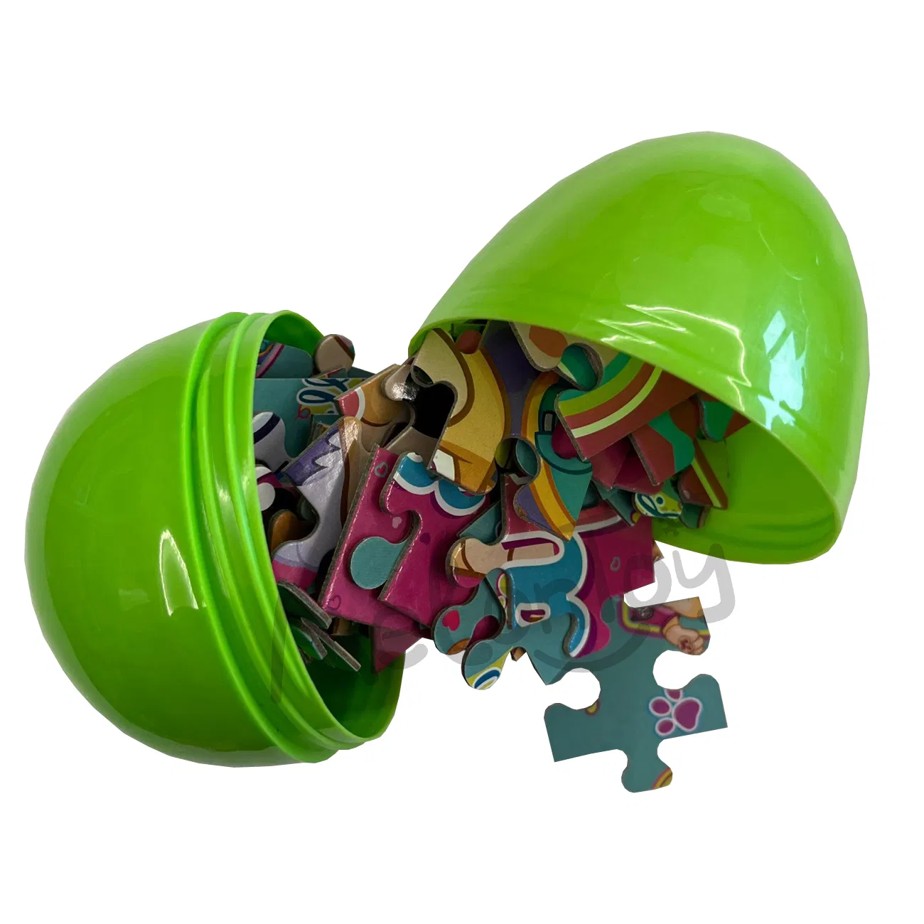 Parent-Child Interactive Game DIY Egg Shape Jigsaw Puzzle Double Printing Puzzle Christmas Gifts Kids Educational Paper Puzzle Game Toys