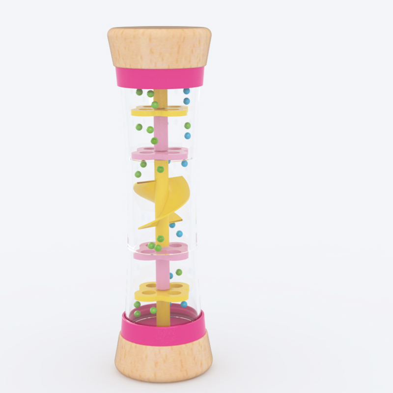 Wooden Educational Learning Toys Musical Instruments Rain Tube Montessori Beaded Raindrops