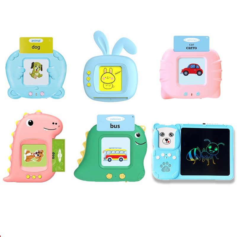 Baby Toys Talking Flash Cards for Kids Early Learning Educational Toy with Audio Sounds Montessori Language Development Toddler Flashcards Kids Toys