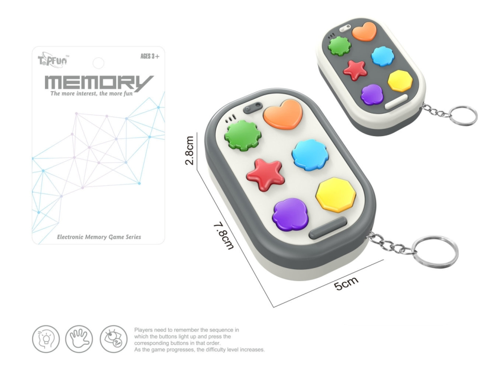 Top Selling Small Memory Game with Key Chain Educational Training Puzzle Toy Fun Game Toys Mini Memory Game for Promotional Wholesale Pric