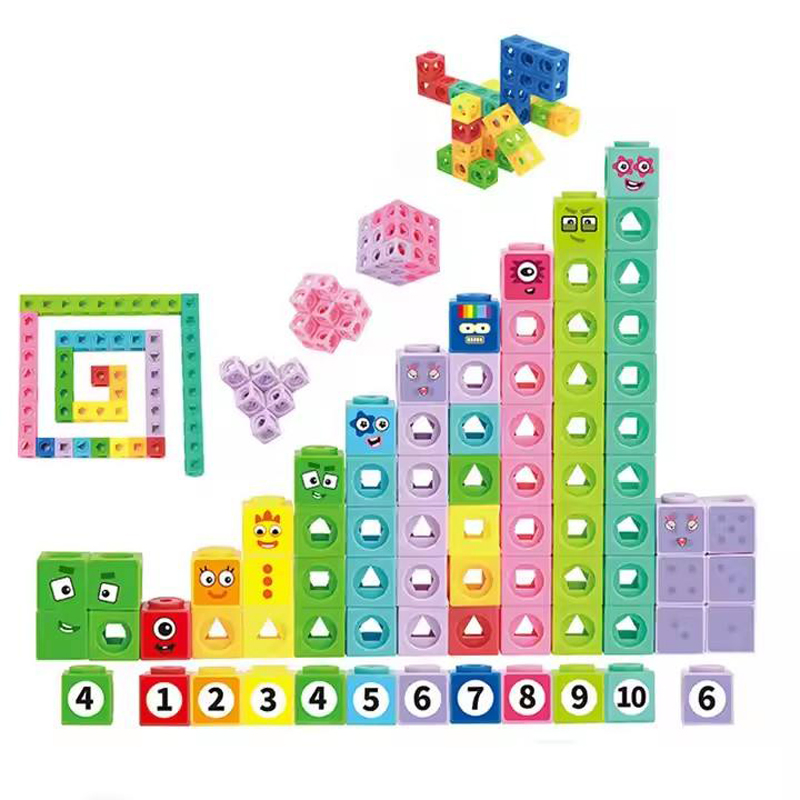 Wholesale Montessori Kids Learning Math Playing Educational DIY Blocks Toy