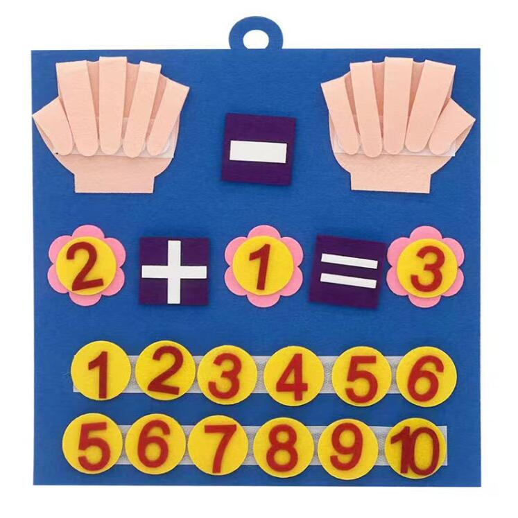 DIY Felt Finger Numbers Counting Baby Learning Math Felt Educational Toys for Kids Learning