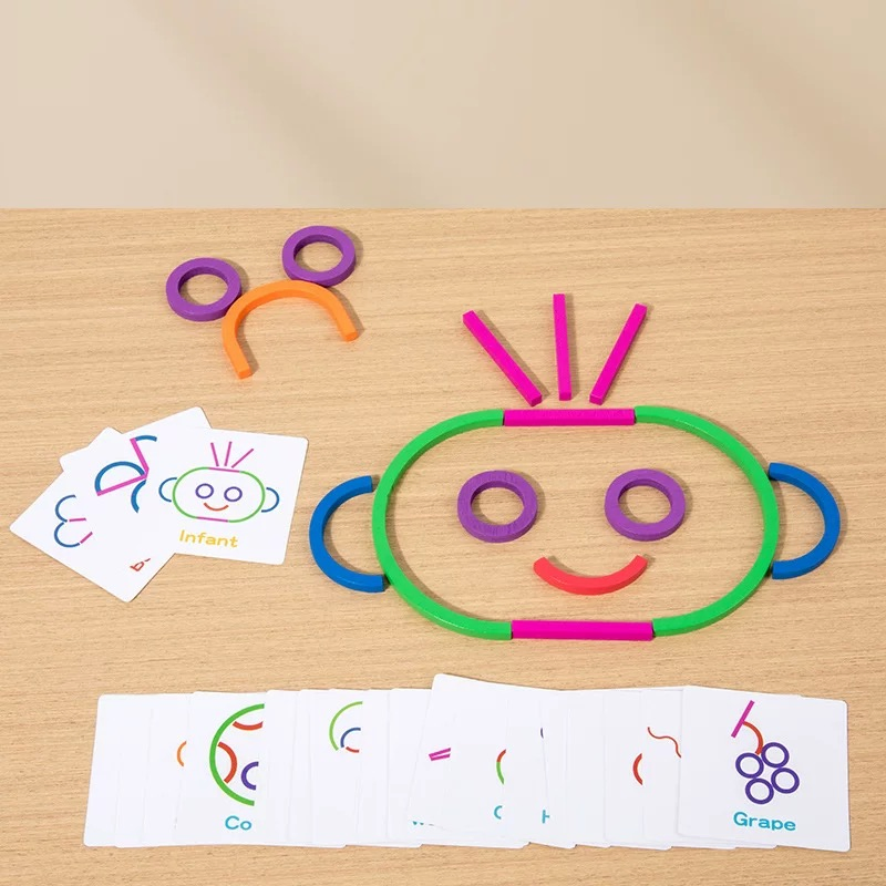 Creative Ring Stick Puzzle Children's Abstract Assembly Building Blocks Logical Thinking Training Early Education Puzzle Development Toys