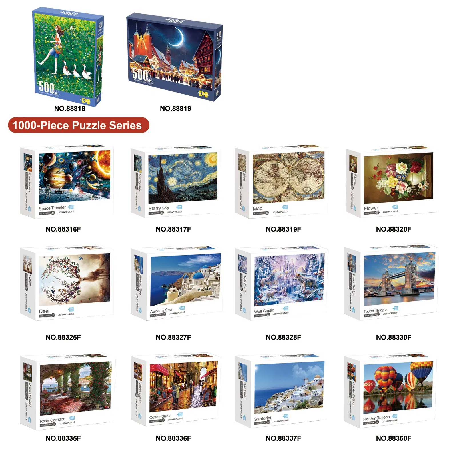 Colorful Puzzle Games Educational Toys Custom Jigsaw Puzzle Toys for Kids Adults