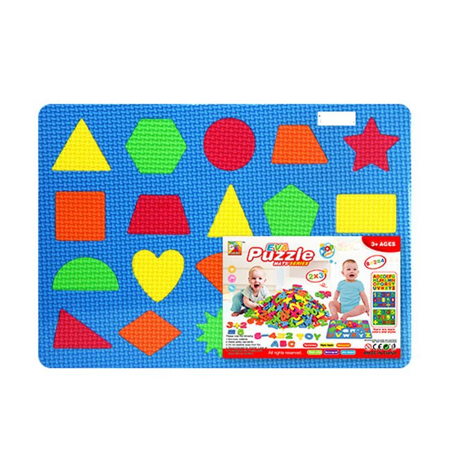 EVA Foam Number Alphabet Puzzle Mat Play Game Toy for Geometry Learning
