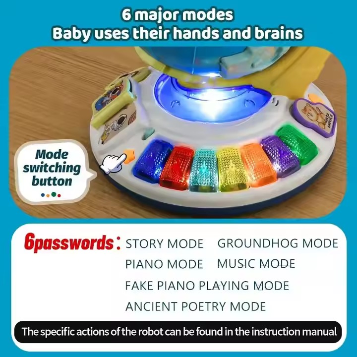 Stem Montessori Educational Learning Toys World Map Puzzle Light-up Musical Globe for Kids