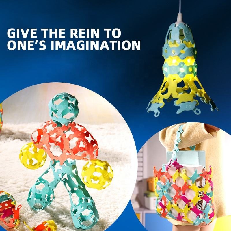 Kids Educational 408PCS Stem Toy colorful Splicing Interlocking Bricks Versatile Puzzle Building Block Sets