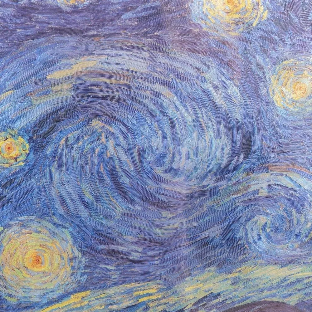 Starry Night Van Gogh Silver Wall Art Metal Intricate Decorative Art for Home &amp; Office