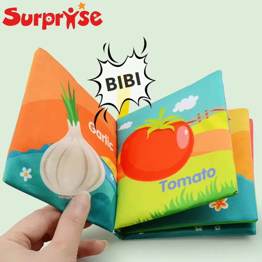 Newborn Baby Cloth Books Soft Animal Style Infant Learning Educational Toys Cute Fabric Books with Baby Teether