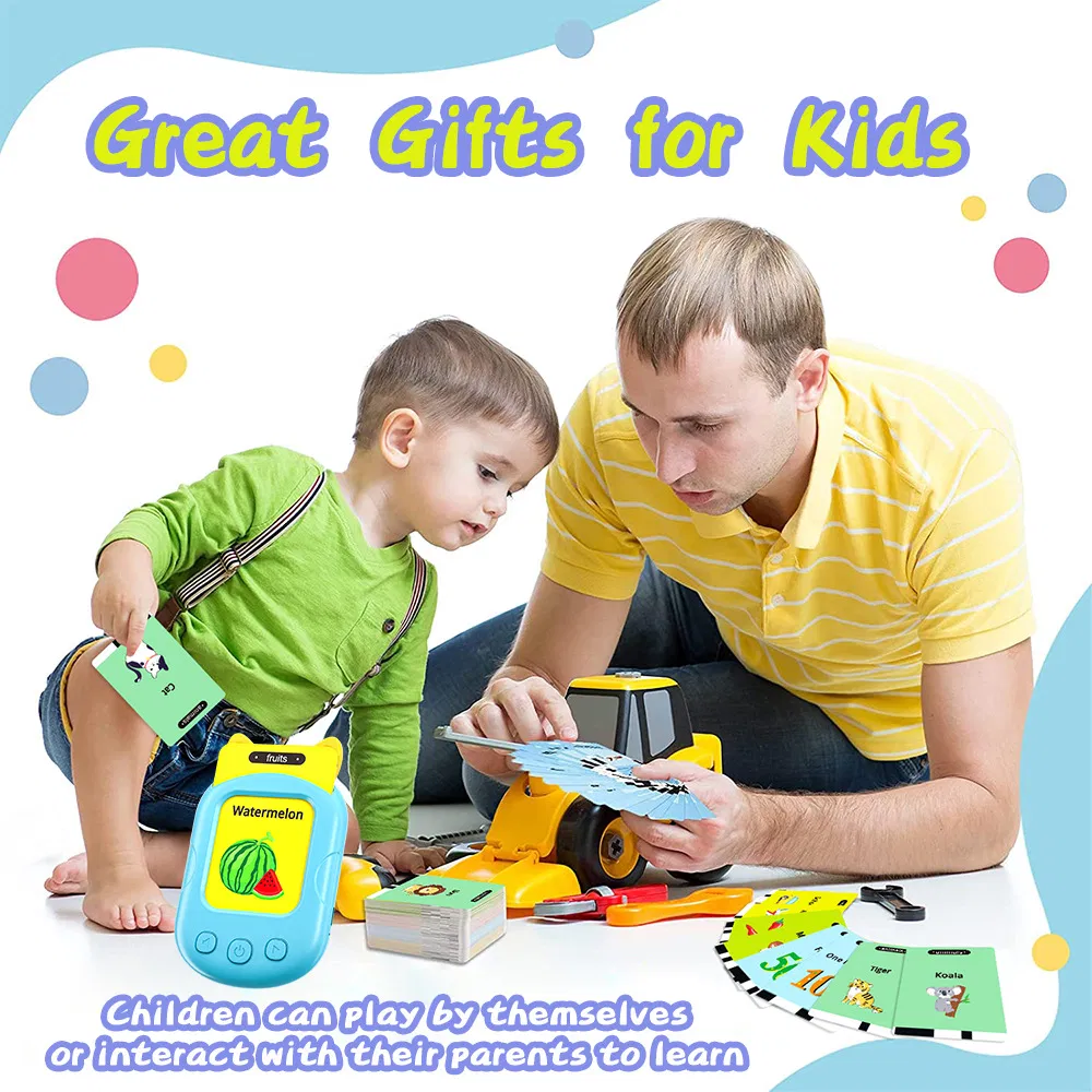 Aijh Flash Cards English Talking Learning Educational Plastic Toys Resources Language Paper Cards Learning Machine Toys