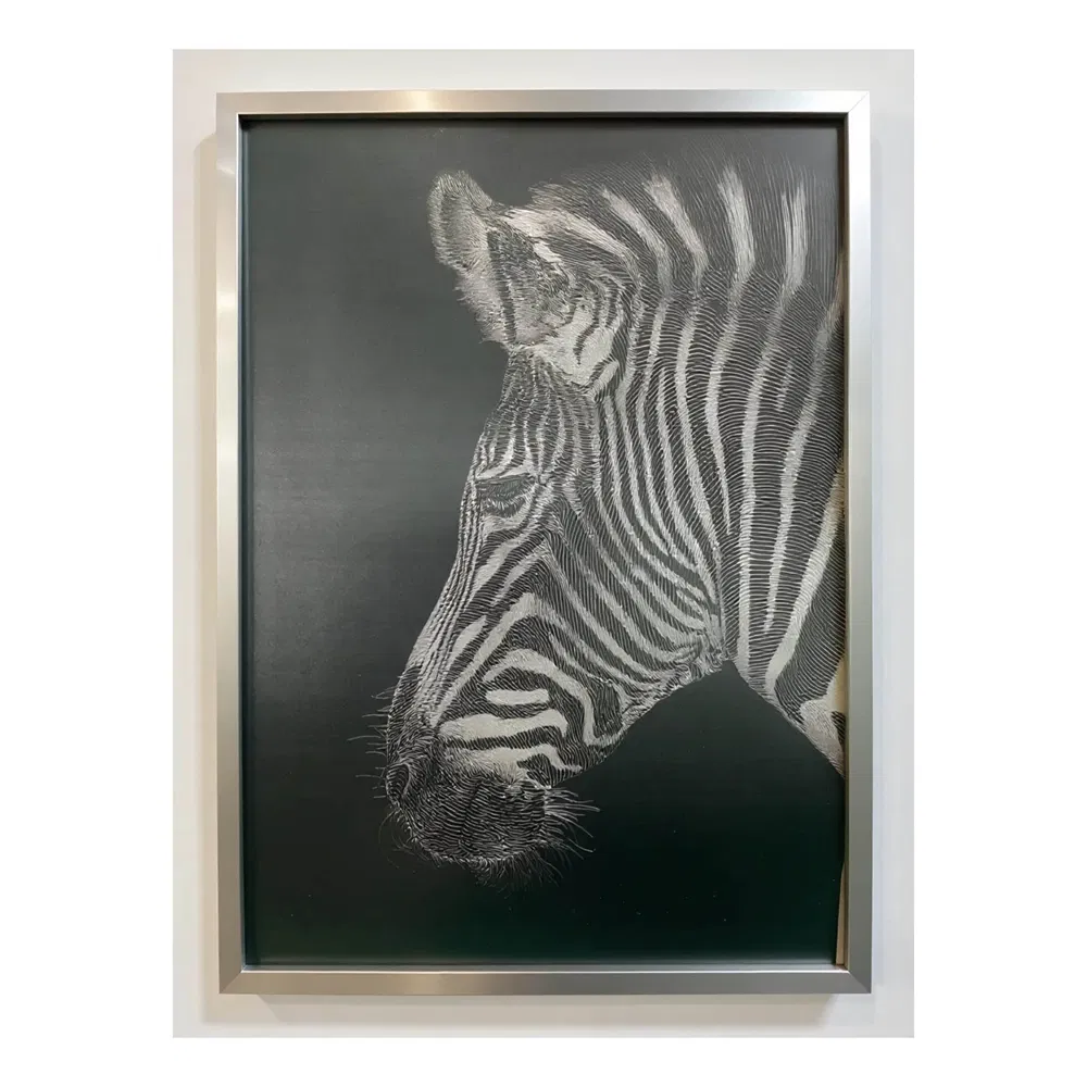 Modern Zebra Decorative Silver Wall Art From Home &amp; Office