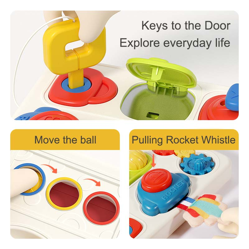 Baby Felt Busy Board Montessori Sensory Toys Multi-Functional Educational Learning Musical Kidstoy for Toddler