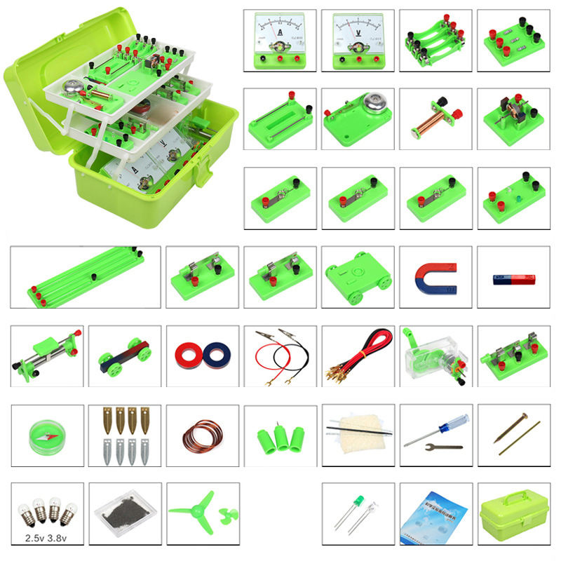 Upgrade Physics Electricity Experiment Set Electromagnet Science Discovery Kit Educational Circuit Kit for School Lab.