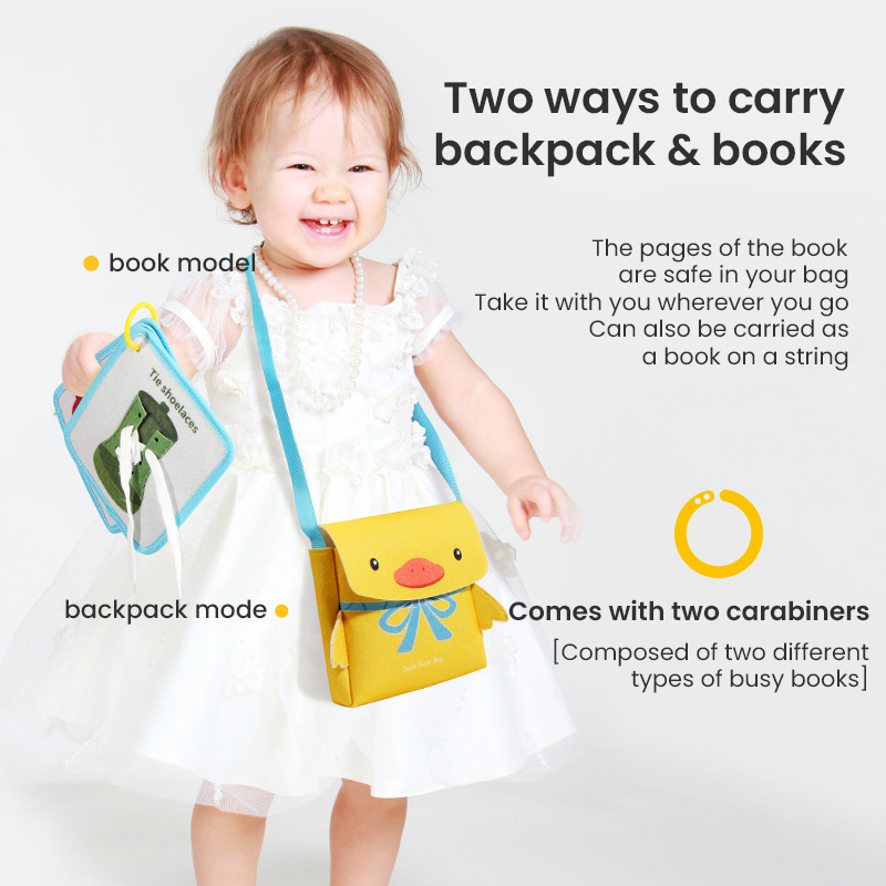 Animal/Color/Shape/Letters/Numbers/Puzzle Cognitive Matching Toy Daily Skill Development Montessori Baby Busy Book Messenger Bag