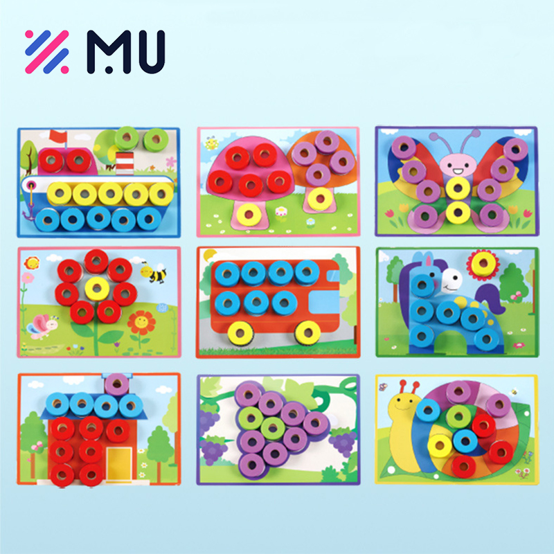 Educational Montessori Math Toys Early Learning Puzzle Counting Box Wooden Toy for Kids