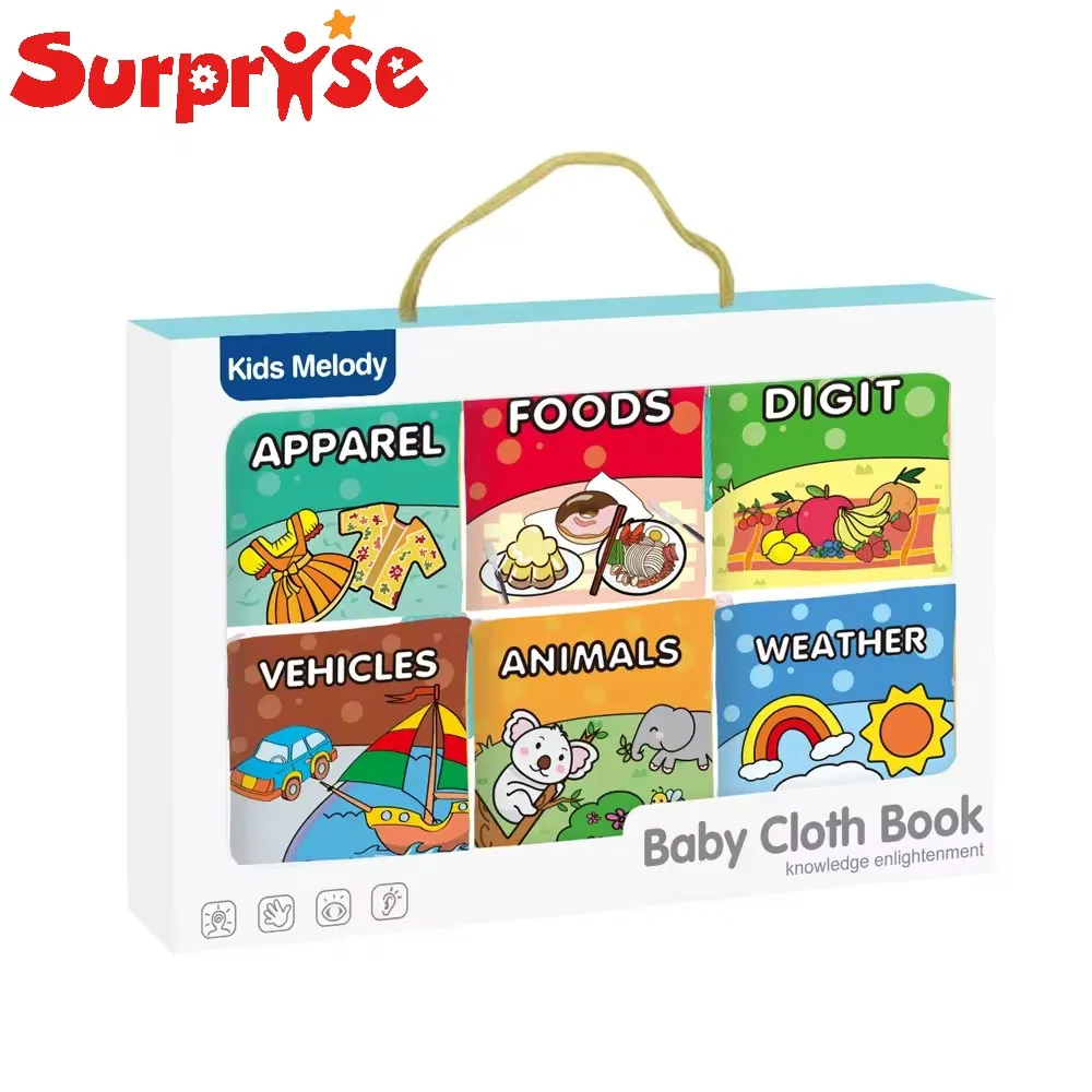 Newborn Baby Cloth Books Soft Animal Style Infant Learning Educational Toys Cute Fabric Books with Baby Teether
