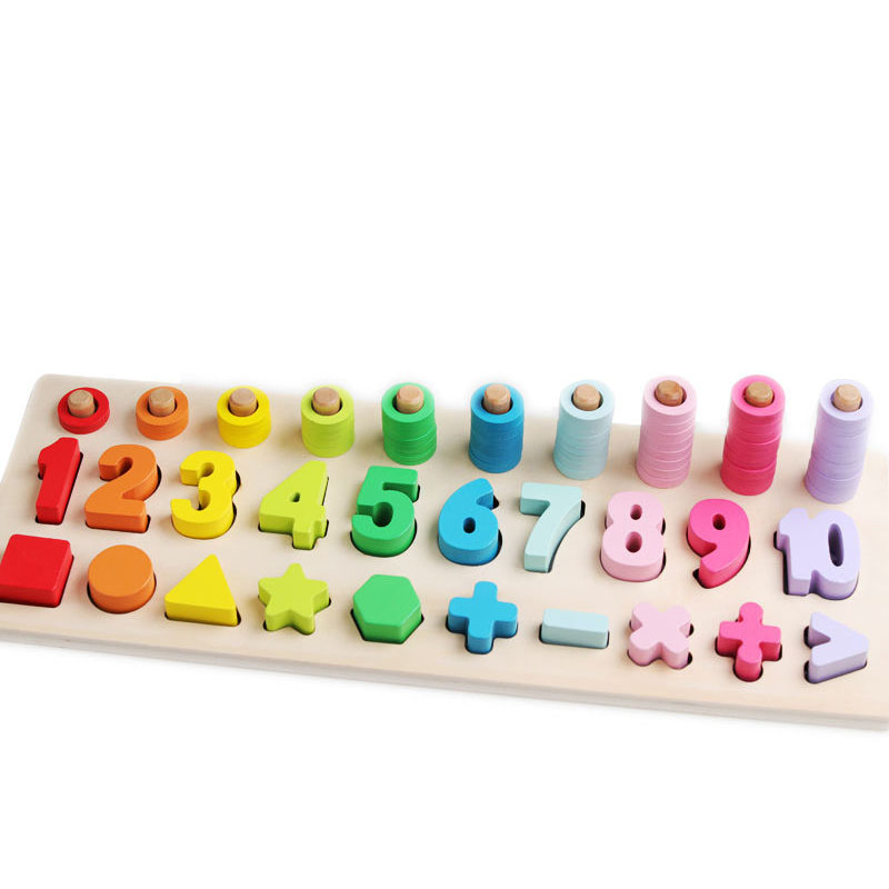 Wooden Learning Educational Math Toy Counting Numbers Abacus