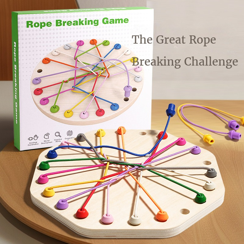 Low Price Children's Puzzle Octagonal Untangling Game Training Logical Thinking Wooden Toys