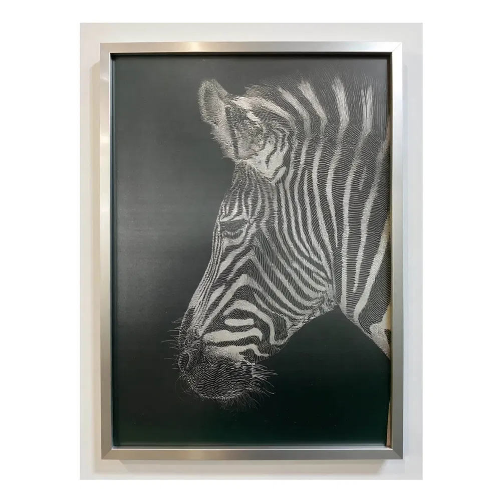 Modern Zebra Decorative Silver Wall Art From Home &amp; Office
