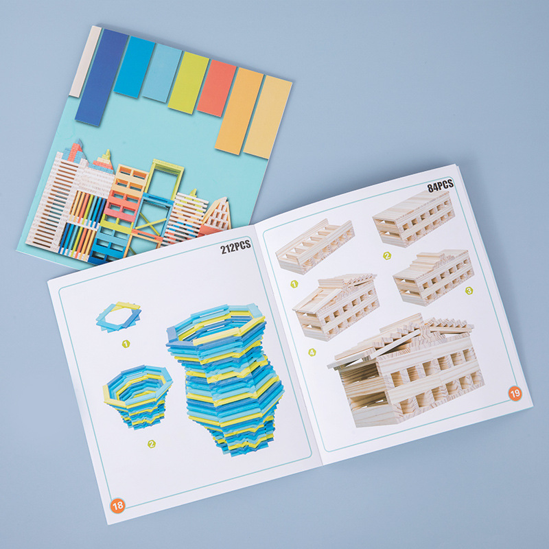 Caple Children's Toys Training Hands-on Logical Thinking Color Wooden Building Blocks