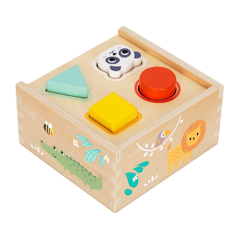 Montessori Wooden Shape Sorter Game Geometric Animal Puzzle Children Matching Educational Toy for Kids