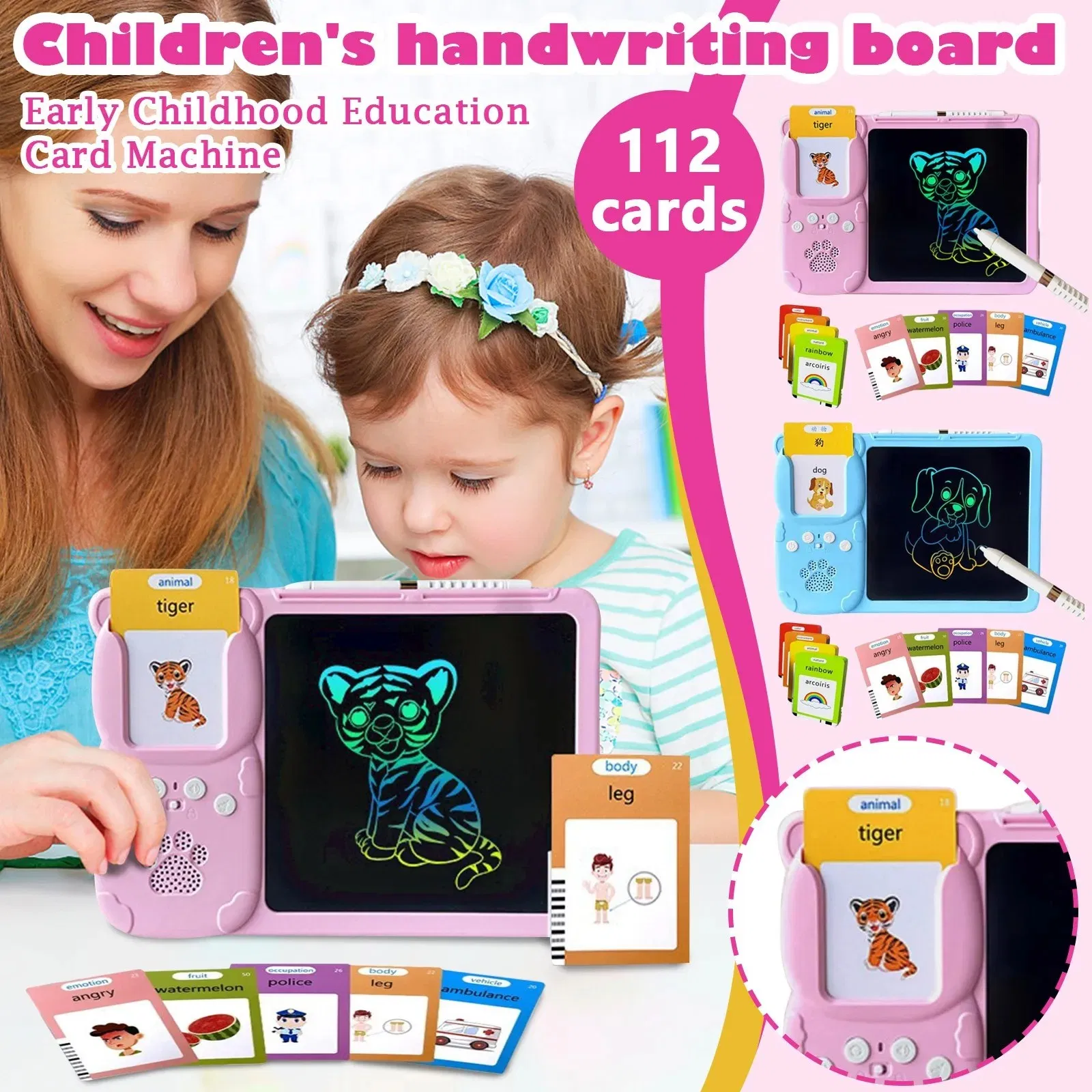 Baby Toys Kids Development Gifts Talking Flash Cards Cognitive Cards Hand Drawing Toys Early Educational Learning Kids Toys