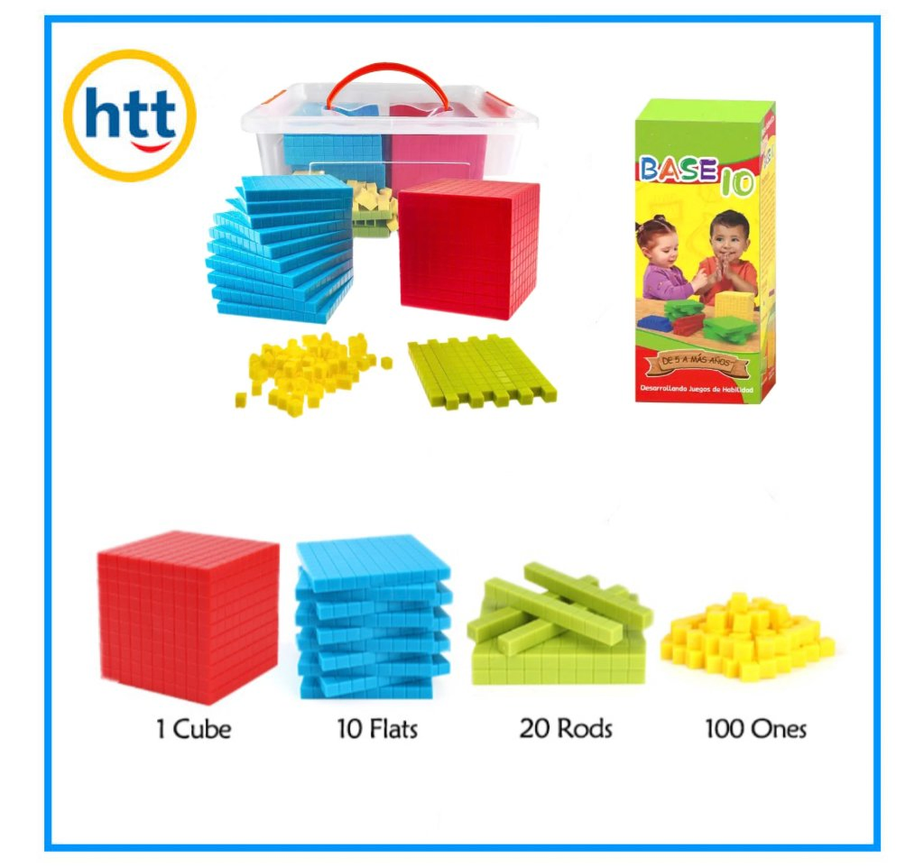 Htttoys Factory Base Ten Cube Smart Math Learning Educational Plastic Kids Toys