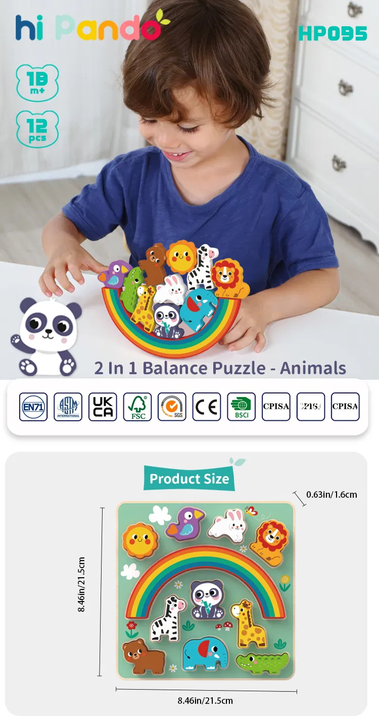 Wooden Montessori 2 in 1 Balance Puzzle