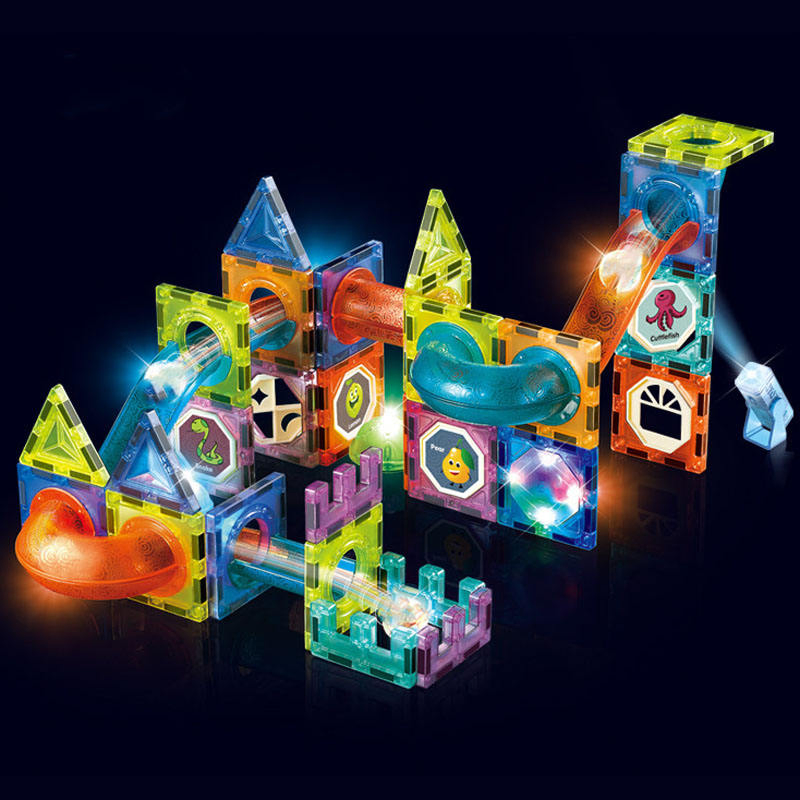 AiJH 75PCS 3D Magnetic Building Blocks Logical Thinking Game Toys Kids Early Learning Educational DIY Blocks Sets Kids Toys